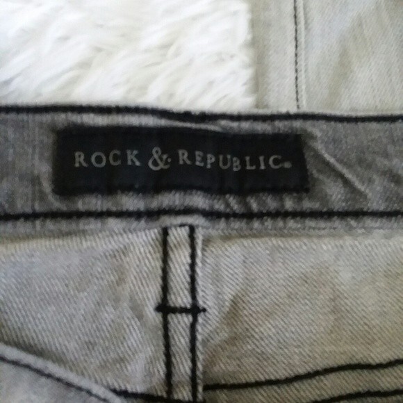 Rock & Republic Cropped Gray Skinny Jeans Size 8 SAMPLE - Picture 4 of 4